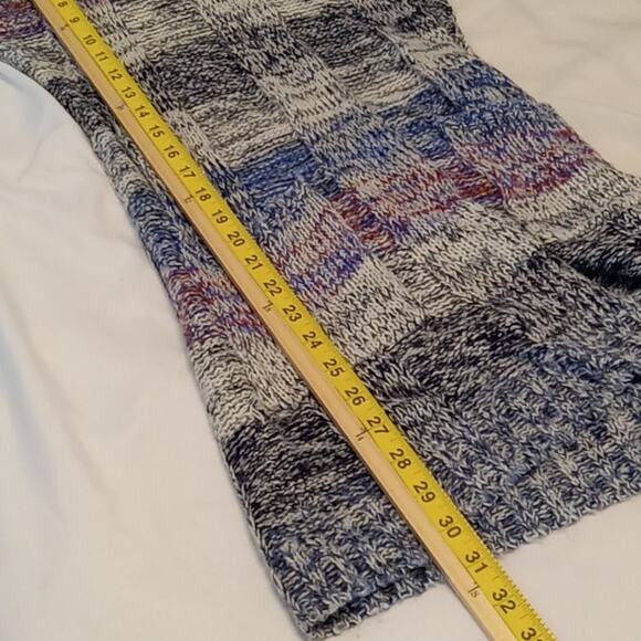 Poof Women's Striped v-neck Knitted Long sleeve with pockets Medium Dress. WARM - Picture 7 of 8